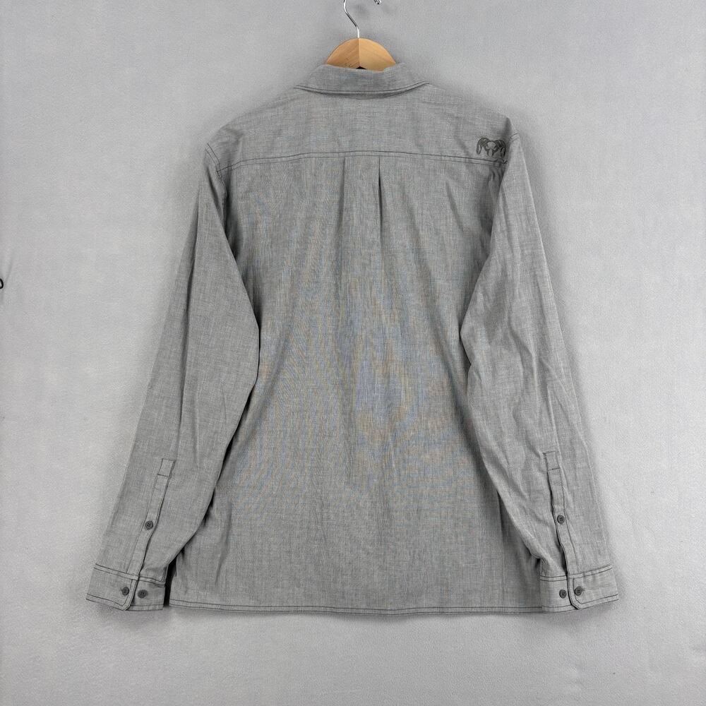 Kuiu Shirt Mens XL Gray Stripe Long Sleeve Button Up Stretch Woven Outdoors - Picture 12 of 16